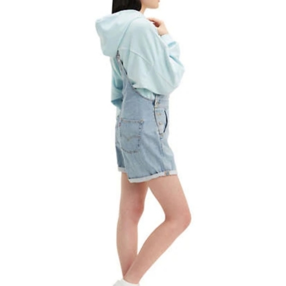 LEVI'S Vintage Denim Shortalls Short Overalls - Picture 6 of 10